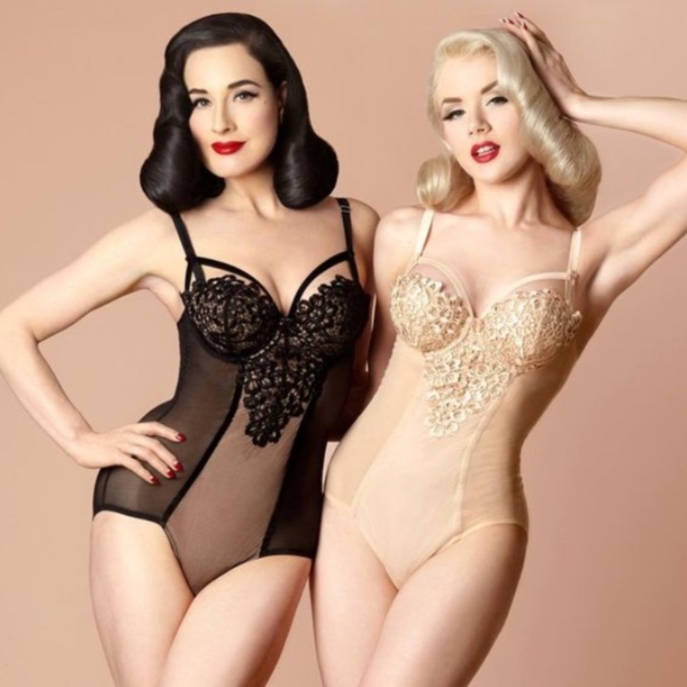 Dita Von Teese Black Dahlia Bodysuit